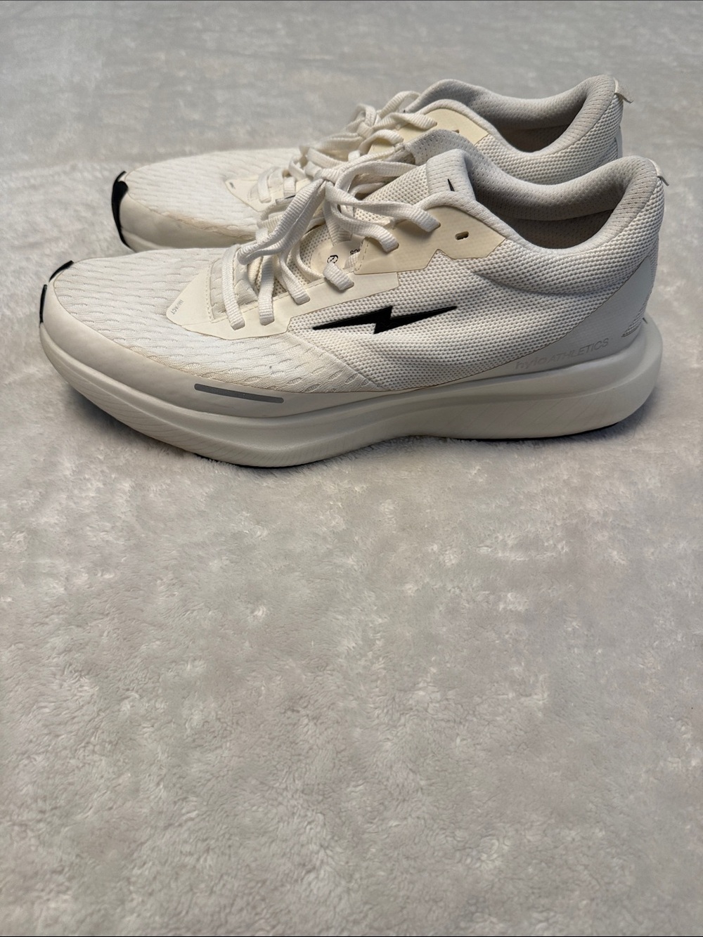 Men's White Hylo Athletics Running Sneakers with Black Accent